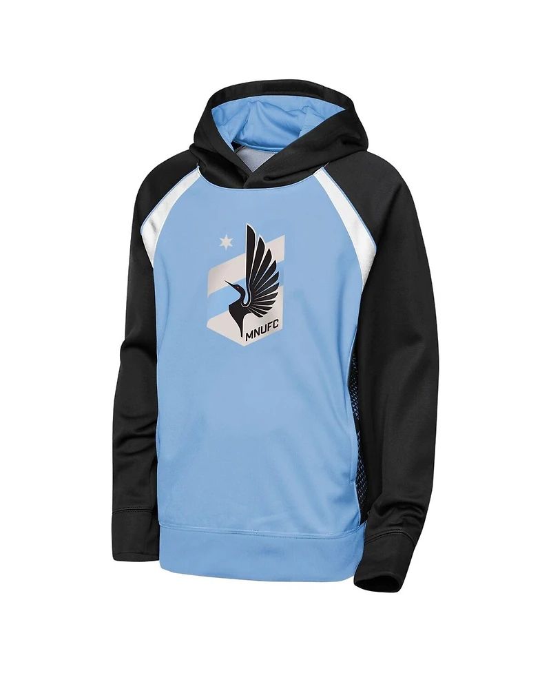 Outerstuff Big Boys and Girls Light Blue Minnesota United Fc Striker Fleece Hoodie