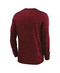 Jordan Men's Crimson Oklahoma Sooners Sideline Velocity Dri-fit Long Sleeve T-Shirt