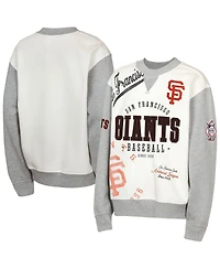 Outerstuff Big Boys and Girls Cream/Gray San Francisco Giants League Power Hit Fleece Sweatshirt