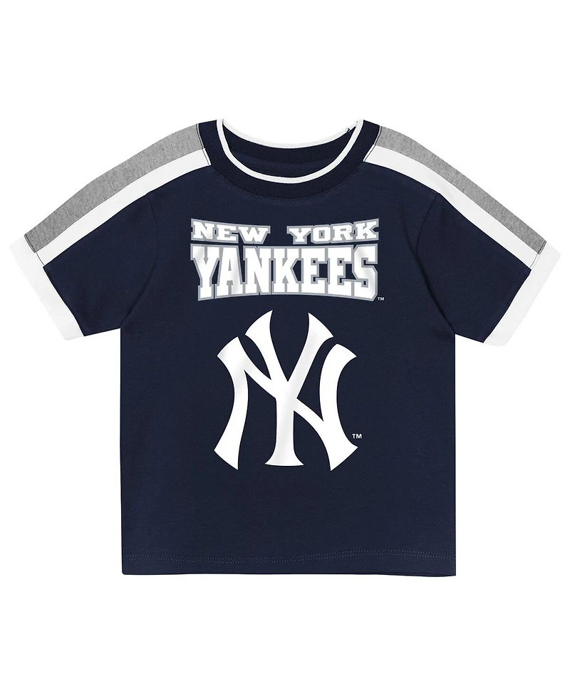 Outerstuff Preschool 2-Piece Navy New York Yankees Ground Ball T-Shirt and Shorts Set