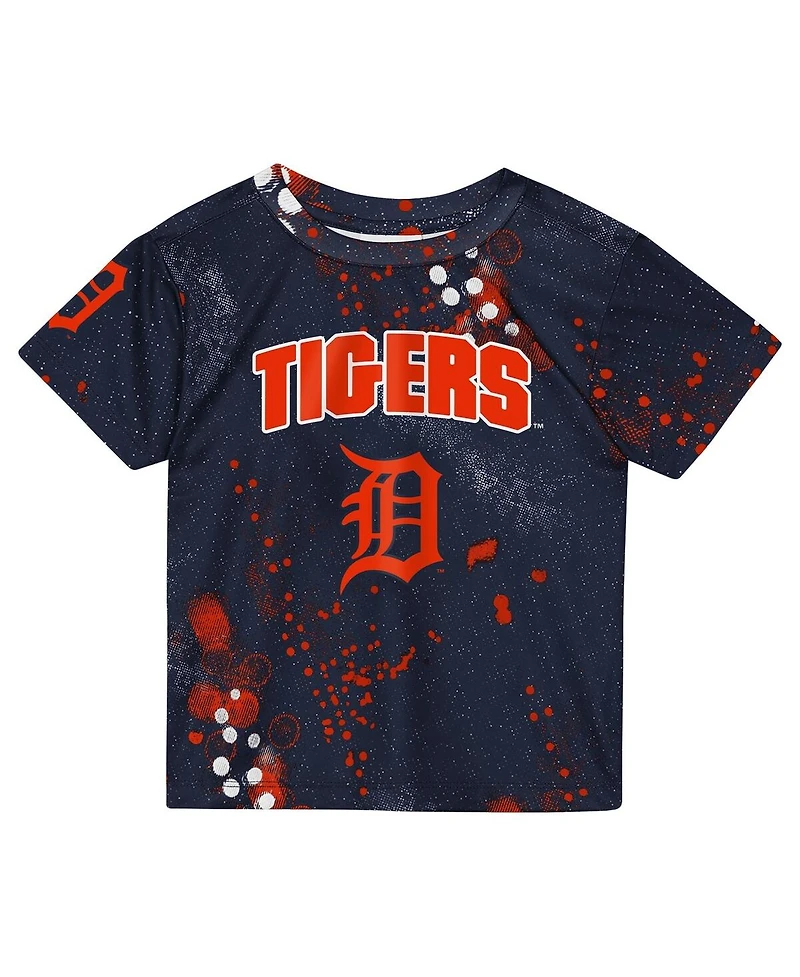 Outerstuff Preschool 2-Piece Navy Detroit Tigers Pinch Hitter Infielder T-Shirt and Shorts Set