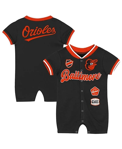 Outerstuff Baby Boys and Girls Black Baltimore Orioles Pinch Coverall