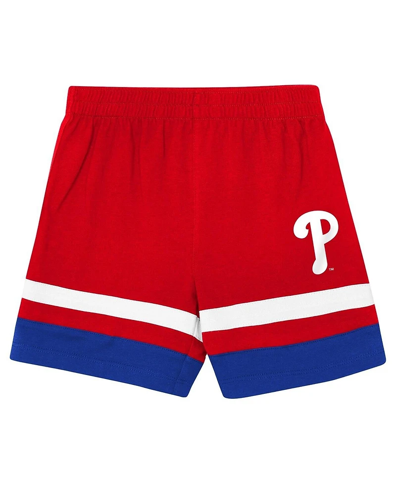 Outerstuff Toddler 2-Piece Red Philadelphia Phillies Ground Ball T-Shirt and Shorts Set