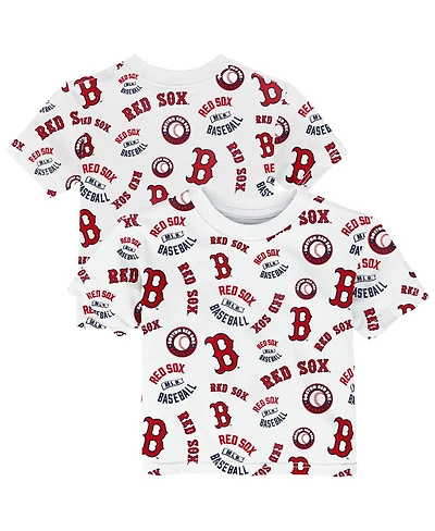 Outerstuff Toddler White Boston Red Sox Run Down T-Shirt
