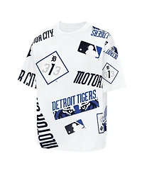Outerstuff Big Boys and Girls White Detroit Tigers Circus Catch T-Shirt