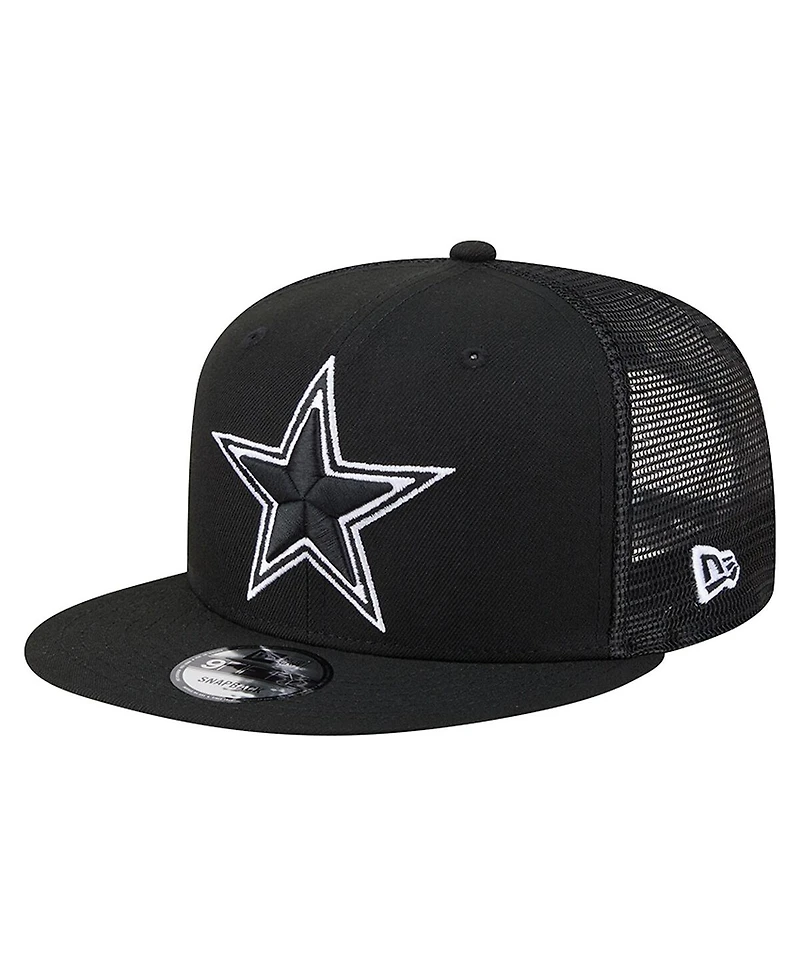 New Era Men's Black Dallas Cowboys Main 9FIFTY Trucker Snapback Hat