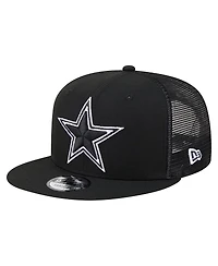New Era Men's Black Dallas Cowboys Main 9FIFTY Trucker Snapback Hat