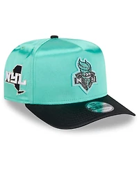 New Era Men's and Women's Turquoise/Black New York Liberty 2026 Wnba Draft Satin A-Frame 9FORTY Adjustable Hat