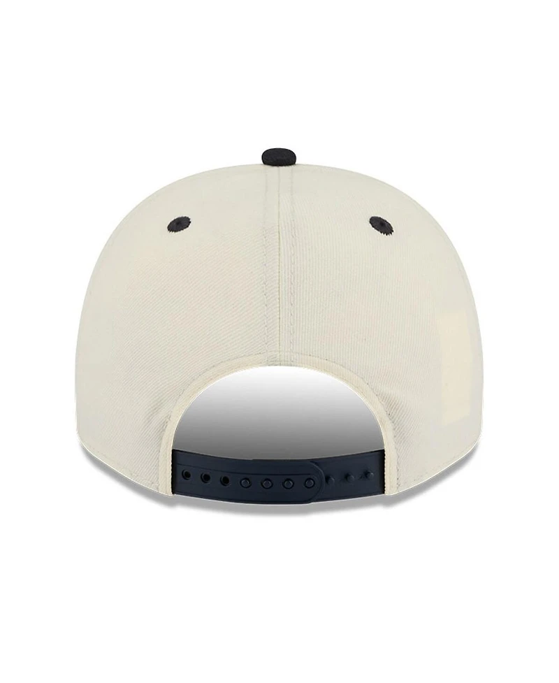New Era Men's Cream/Navy UConn Huskies March Madness Historic Collection 9FIFTY A-Frame Snapback Hat