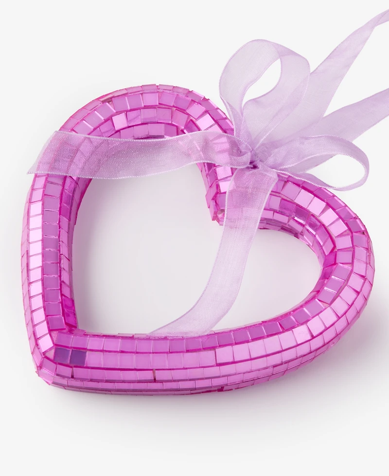Holiday Lane Disco Brights Plastic Heart Ornament, Macy's Exclusive