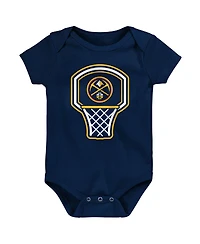 Outerstuff Baby Boys and Girls 3-Pack Denver Nuggets Littlest Player Bodysuit Set