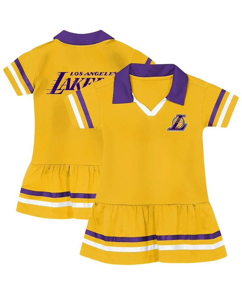 Outerstuff Girls Gold Los Angeles Lakers Star Player Fashion Dress