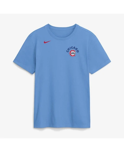 Nike Men's Light Blue Chicago Cubs Electric Bear T-Shirt