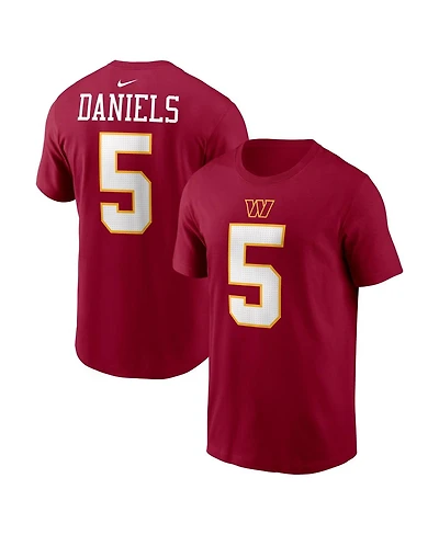 Nike Men's Jayden Daniels Burgundy Washington Commanders Name and Number T-Shirt