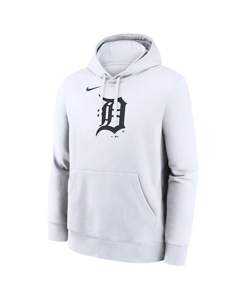Nike Men's White Detroit Tigers Logo Club Hoodie