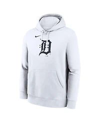 Nike Men's White Detroit Tigers Logo Club Hoodie