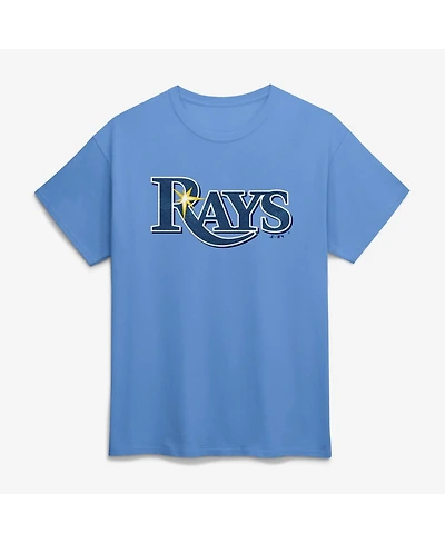 Logo Athletic Men's Light Blue Tampa Bay Rays Wordmark T-Shirt