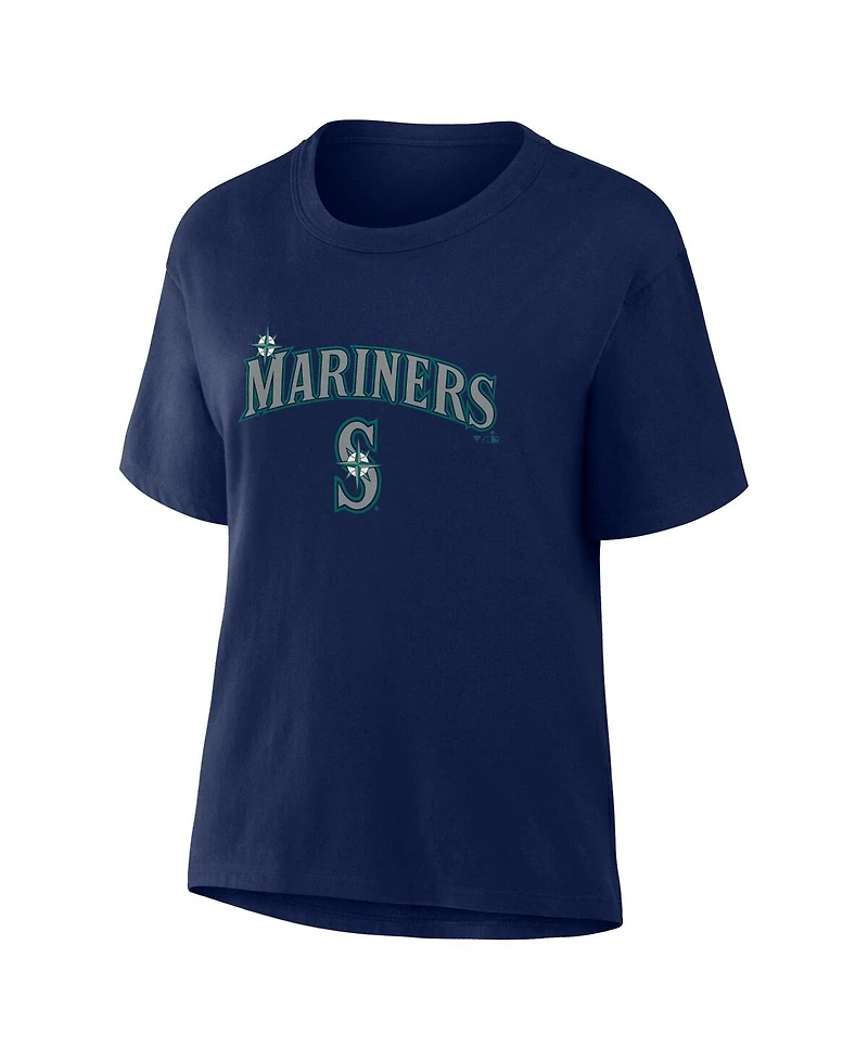 Fanatics Women's Navy Seattle Mariners Lockup Legacy T-Shirt