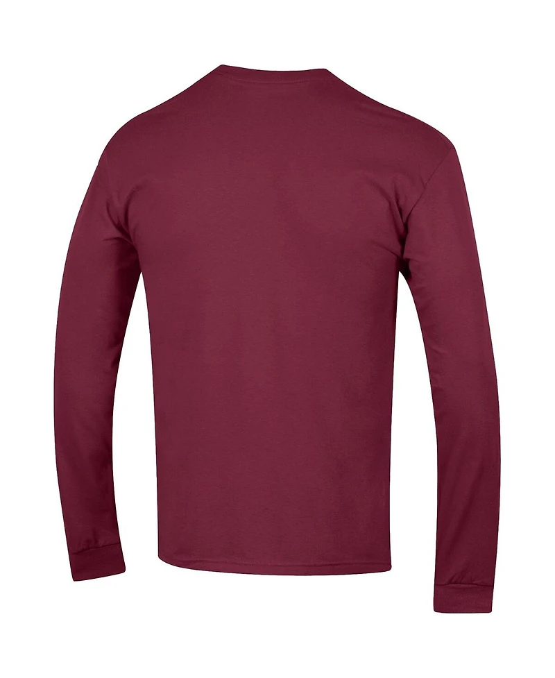 Champion Men's Burgundy Washington Commanders Seal Long Sleeve T-Shirt