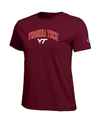 Champion Women's Maroon Virginia Tech Hokies Arched Over Logo T-Shirt