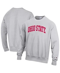 Champion Men's Gray Ohio State Buckeyes Reverse Weave Fleece Sweatshirt