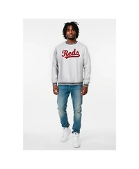 Champion Men's Heather Gray Cincinnati Reds Reverse Weave Sweatshirt
