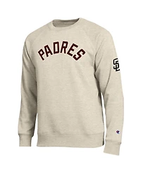 Champion Men's Oatmeal San Diego Padres All-Star Soft Felt Raglan Sweatshirt