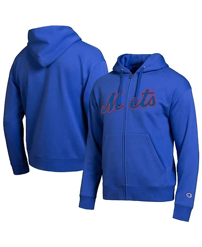 Champion Men's New York Mets Royal All-Star Wordmark Full-Zip Hoodie