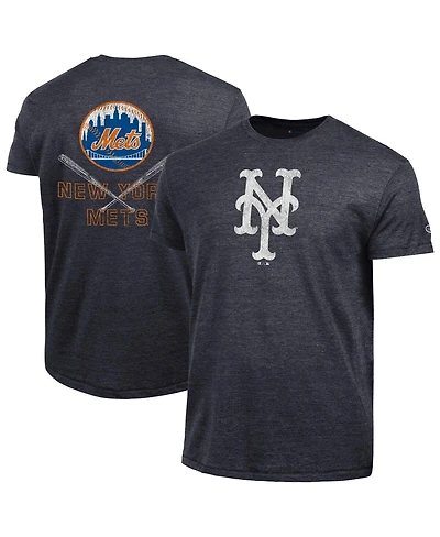 Champion Men's Black New York Mets Tri-Blend T-Shirt