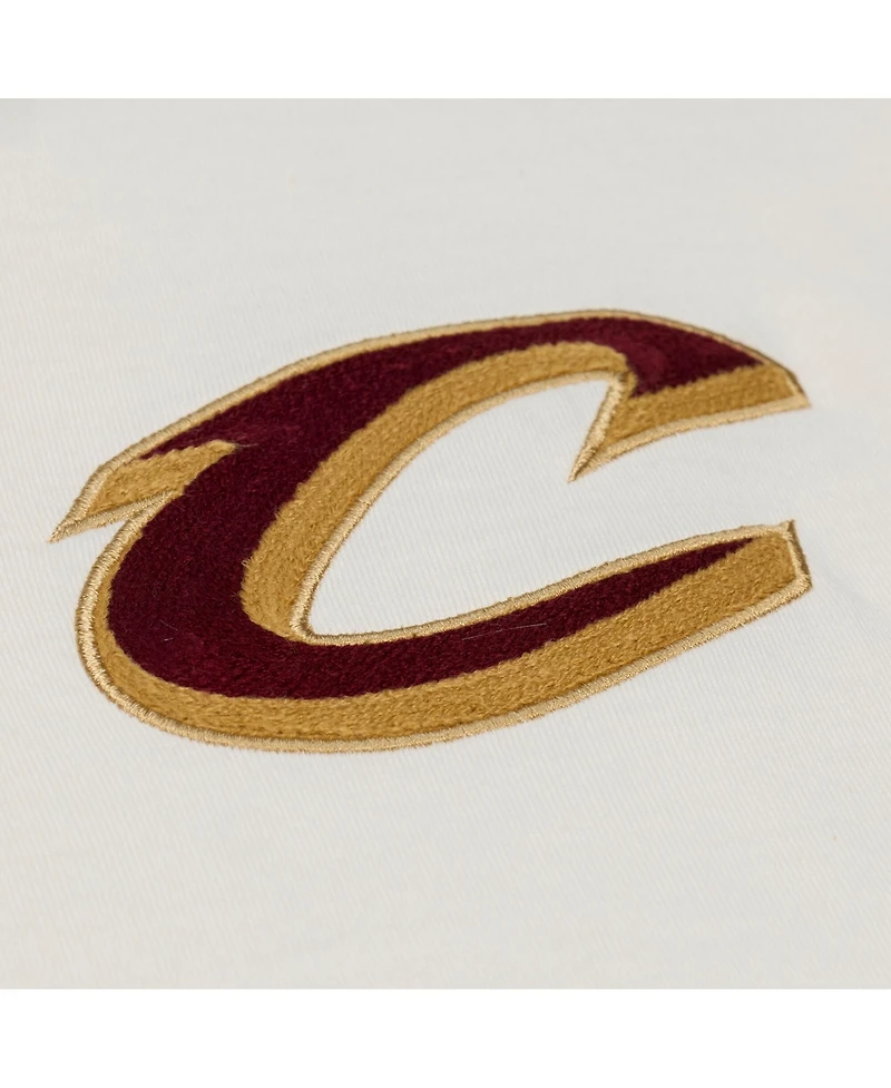 Mitchell & Ness Men's Cream Cleveland Cavaliers Hardwood Classics Chainstitch Premium T-Shirt