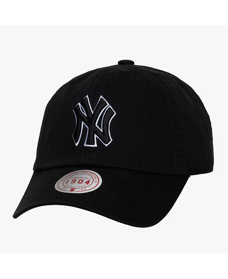 Mitchell & Ness Men's and Women's Black White New York Yankees 1904 Strapback Adjustable Hat