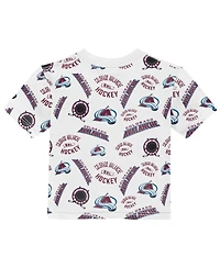 Outerstuff Toddler White Colorado Avalanche Run Down All-Over-Print T-Shirt