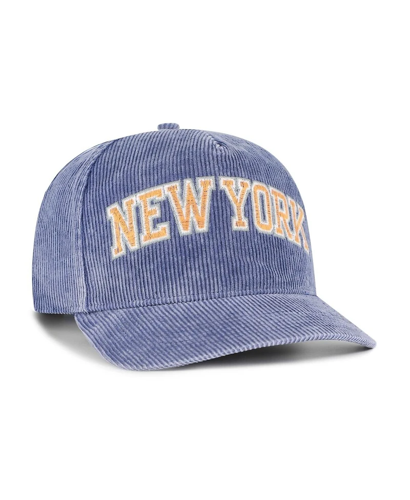 '47 Brand Men's Blue New York Knicks Reclaim Snow Wash Corduroy Adjustable Hitch Hat