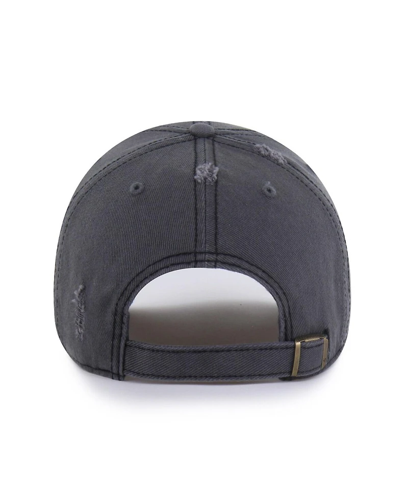 '47 Brand Men's Charcoal Boston Bruins Weathered Clean Up Adjustable Hat