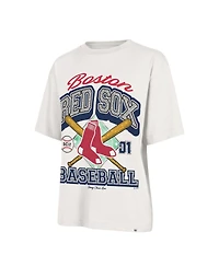 Stoney Clover Lane X '47 Brand Women's Sand Boston Red Sox Crossover Base Foundation T-Shirt