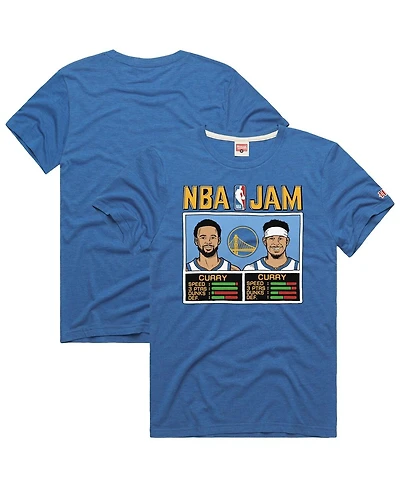 Homage Men's Stephen Curry Seth Royal Golden State Warriors Nba Jam Tri-Blend T-Shirt