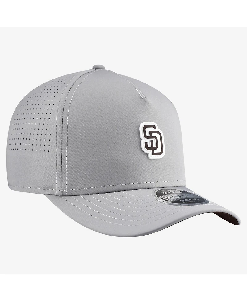 New Era Men's Gray San Diego Padres Micro Logo 9FORTY M-Crown A-Frame Adjustable Hat