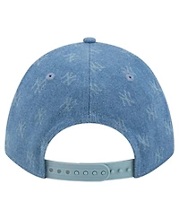 New Era Men's Denim New York Yankees A-Frame 9FORTY Adjustable Hat