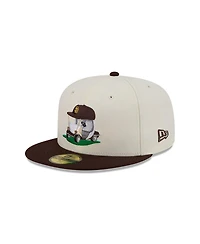 New Era Men's Cream/Brown San Diego Padres Bullpen Cart 59FIFTY Fitted Hat