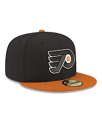 New Era Men's Black Philadelphia Flyers Core Logo Two-Tone 59FIFTY Fitted Hat