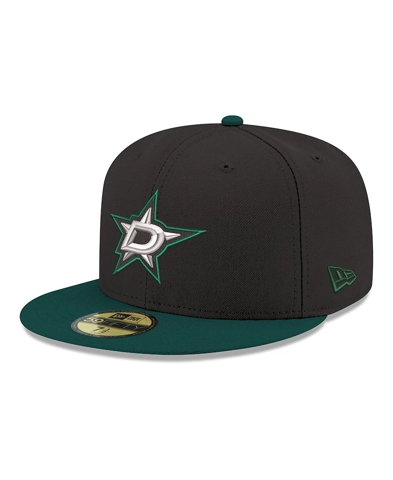 New Era Men's Black Dallas Stars Core Logo Two-Tone 59FIFTY Fitted Hat