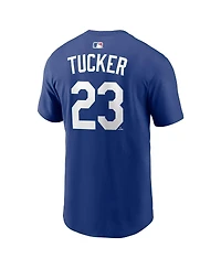 Nike Men's Kyle Tucker Royal Los Angeles Dodgers Name and Number T-Shirt