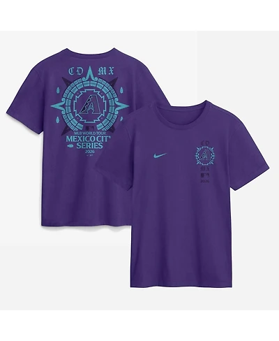 Nike Men's Purple Arizona Diamondbacks Mlb World Tour: Mexico City Series Graphic T-Shirt