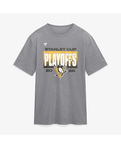 Fanatics Men's Athletic Heather Gray Pittsburgh Penguins 2026 Stanley Cup Playoffs Vintage Tri-Blend T-Shirt