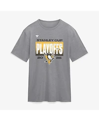 Fanatics Men's Athletic Heather Gray Pittsburgh Penguins 2026 Stanley Cup Playoffs Vintage Tri-Blend T-Shirt
