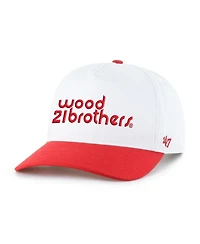 '47 Brand Men's White/Red Wood Brothers Racing Nascar Two-Tone Team Adjustable Hitch Hat