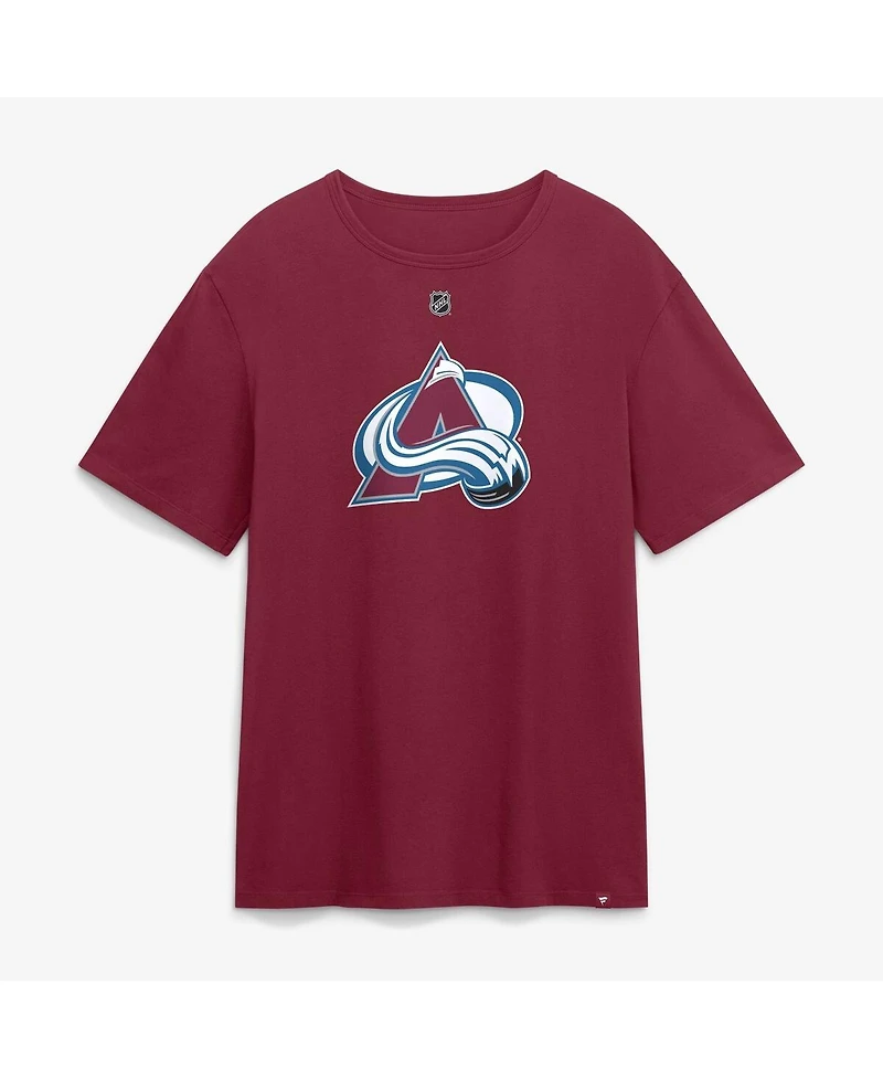 Fanatics Men's Nazem Kadri Burgundy Colorado Avalanche Authentic Stack Name and Number T-Shirt