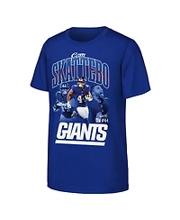 Outerstuff Big Boys and Girls Cam Skattebo Royal New York Giants Triple Pic T-Shirt