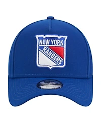 New Era Big Boys and Girls Blue New York Rangers 9FORTY A-Frame Adjustable Hat