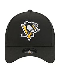 New Era Big Boys and Girls Black Pittsburgh Penguins 9FORTY A-Frame Adjustable Hat